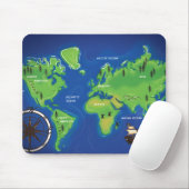 Weltkarte Mousepad (Mit Mouse)