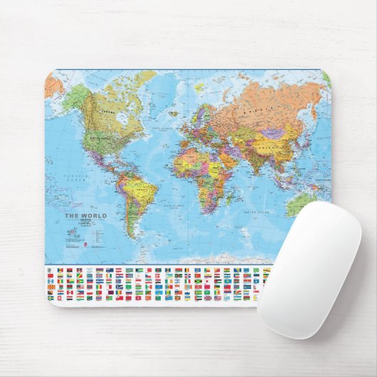 Weltkarte Mousepad/Mousemat Mousepad (Mit Mouse)