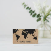 Weltkarte | Natur Visitenkarte (Stehend Vorderseite)