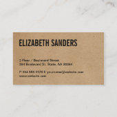 Weltkarte | Natürlich 2 Visitenkarte (Rückseite)