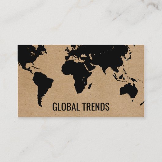 Weltkarte | Natürlich 2 Visitenkarte (Vorderseite)