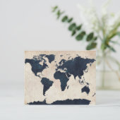 Weltkarte Not leidende Marine Postkarte (Stehend Vorderseite)