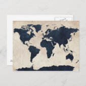 Weltkarte Not leidende Marine Postkarte (Vorne/Hinten)