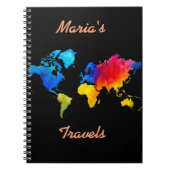 Weltkarte Notizblock (Vorderseite)