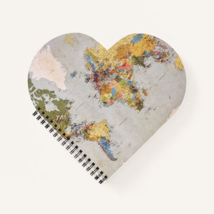 Weltkarte Notizblock