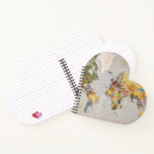 Weltkarte Notizblock (Innenseite)