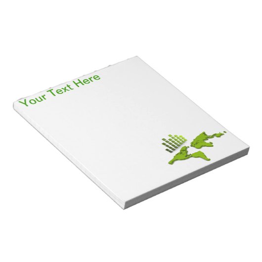 Weltkarte Notizblock (angewinkelt)