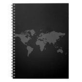 Weltkarte Notizblock (Vorderseite)