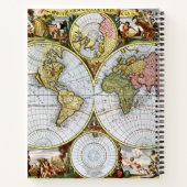 Weltkarte Notizblock (Rückseite)