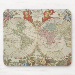 Weltkarte oder Beschreibung des Globus & Aq Mousepad