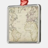 Weltkarte Ornament Aus Metall (Links)