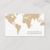 Weltkarte Oversified International Business White Visitenkarte (Vorderseite)