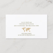 Weltkarte Oversified International Business White Visitenkarte (Rückseite)