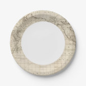 Weltkarte Pappteller (Vorderseite)