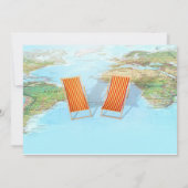 Weltkarte, Party für das Ruhestandswesen Einladung (Rückseite)