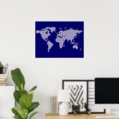 Weltkarte . Planispherie Poster (Heimbüro)