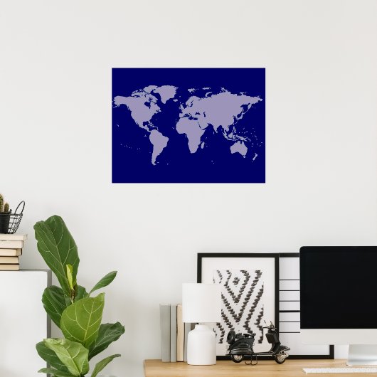 Weltkarte . Planispherie Poster (Heimbüro)