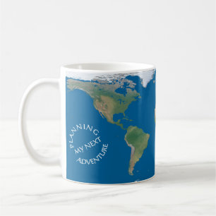 Weltkarte - Planung Meines Nächsten Abenteuers - B Kaffeetasse