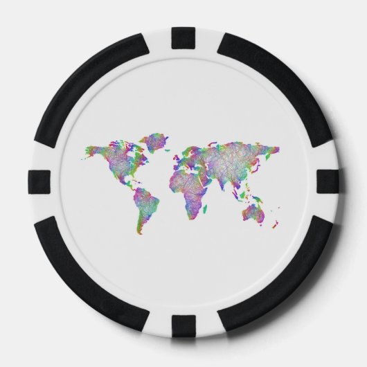 Weltkarte Pokerchips (Vorderseite)