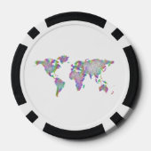 Weltkarte Pokerchips (Rückseite)