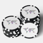 Weltkarte Pokerchips (Stapel)