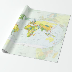 Weltkarte Politische Atlas Poster: Moderne Dekorat Geschenkpapier