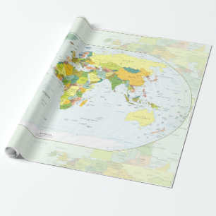 Weltkarte Politische Atlas Poster: Moderne Dekorat Geschenkpapier