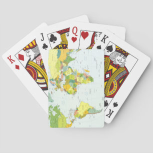 Weltkarte Politische Atlas Poster: Moderne Dekorat Spielkarten