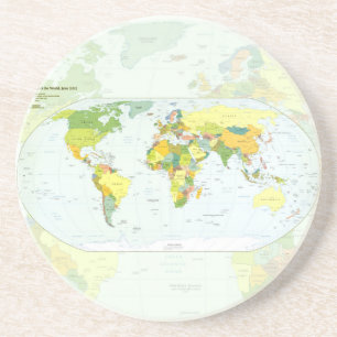 Weltkarte Politische Atlas Poster: Moderne Dekorat Untersetzer