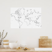 Weltkarte Poster (Küche)
