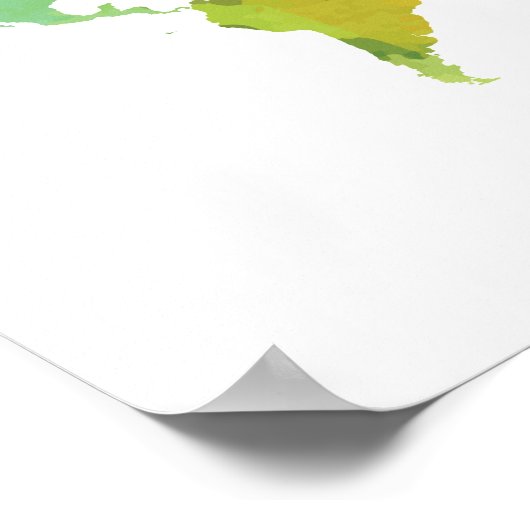 Weltkarte Poster (Ecke)