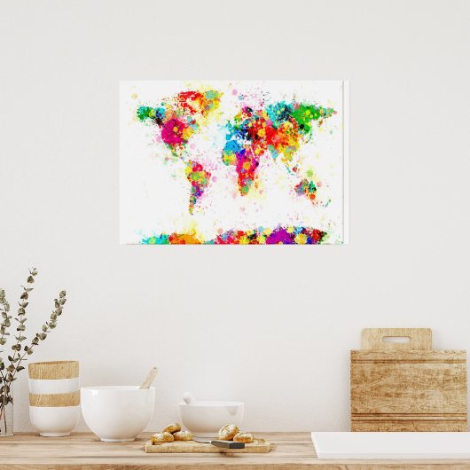 Weltkarte Poster (Küche)
