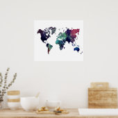 Weltkarte Poster (Küche)