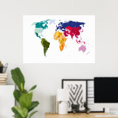 Weltkarte Poster (Heimbüro)