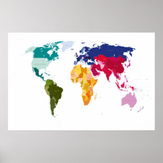 Weltkarte Poster