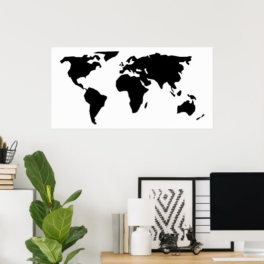 Weltkarte Poster (Heimbüro)
