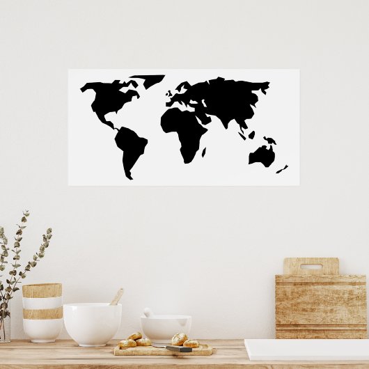Weltkarte Poster (Küche)