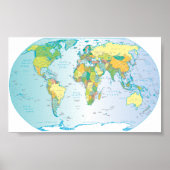 Weltkarte Poster (Vorne)