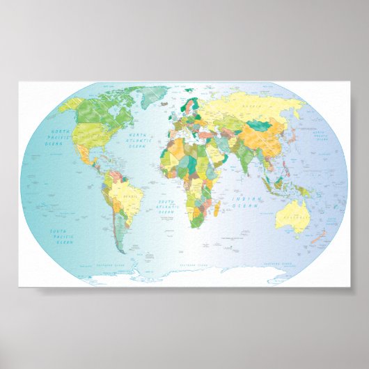 Weltkarte Poster (Vorne)