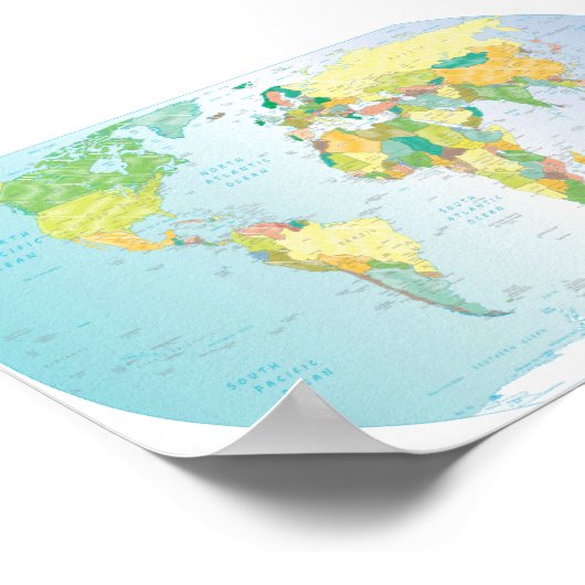 Weltkarte Poster (Ecke)