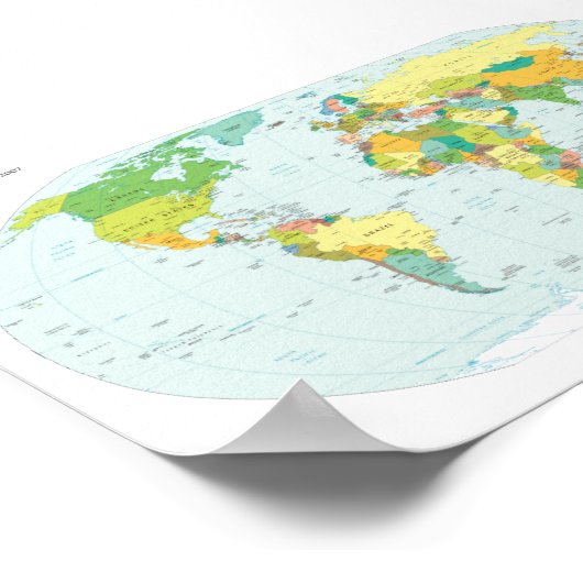 Weltkarte Poster (Ecke)
