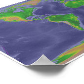 Weltkarte Poster (Ecke)