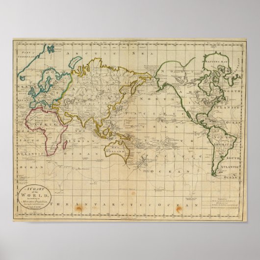 Weltkarte Poster (Vorne)