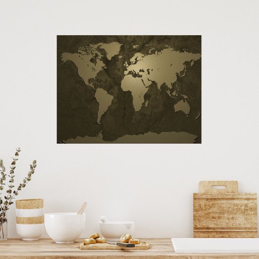 Weltkarte Poster (Küche)