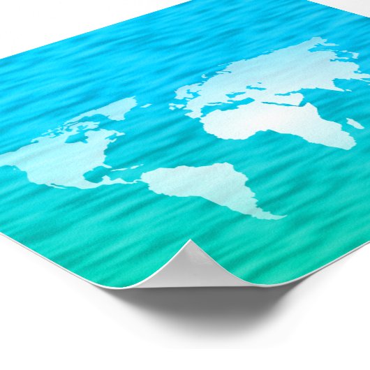 Weltkarte Poster (Ecke)