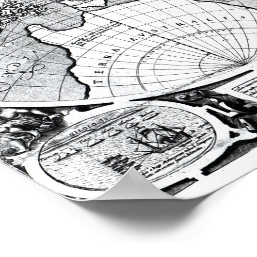 Weltkarte Poster (Ecke)