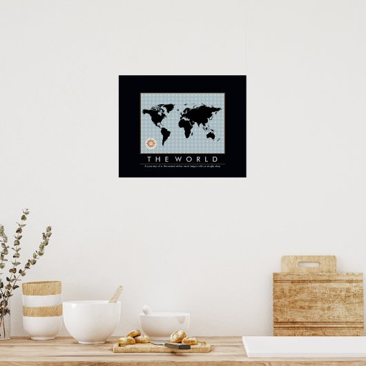 Weltkarte Poster (Küche)