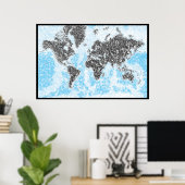 Weltkarte Poster (Heimbüro)