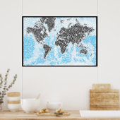Weltkarte Poster (Küche)