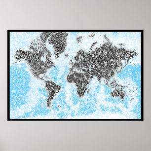 Weltkarte Poster